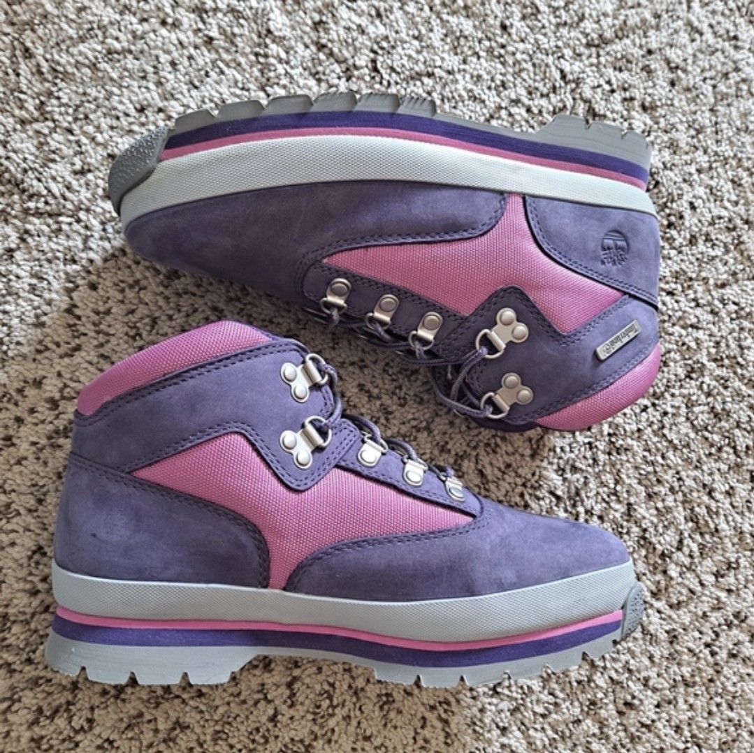 Timberland Suede Purple and Pink Field Hiking Boots Youth  display picture 2