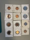 1945-1954 P,D,S, Wheat Cents,Lot Of 12, Uncirculated/Brilliant Uncirculated Red