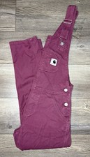 CARHARTT WIP Women's Bib Overall Size XS Maroon Purple