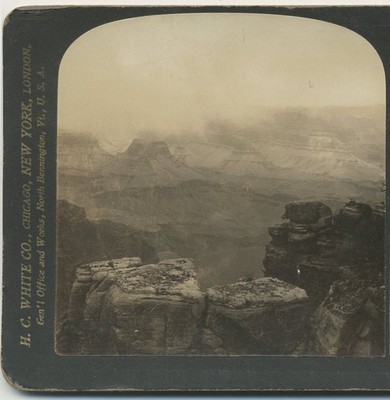 Grand Canyon with Low Hanging Clouds, c1900, Arizona, H.C. White, Nature