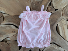 Ralph Lauren pink romper with floral eyelet trim size 6M