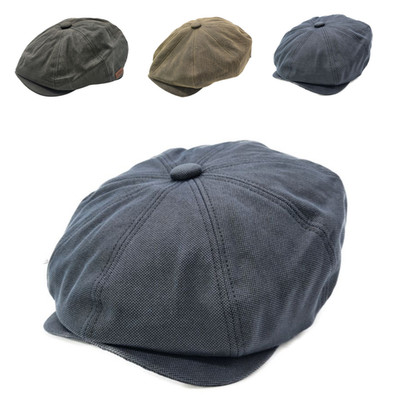 Wasserdichte Zeitungsjungenmütze 100% Wachs Baumwolle Baker Boy Mütze | Herren Damen Vintage Flatcap