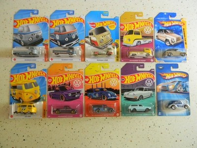 HOT WHEELS Lot of 10 Volkswagen - Caddy, Bug, Thing, Pickup, Squareback, Kombi