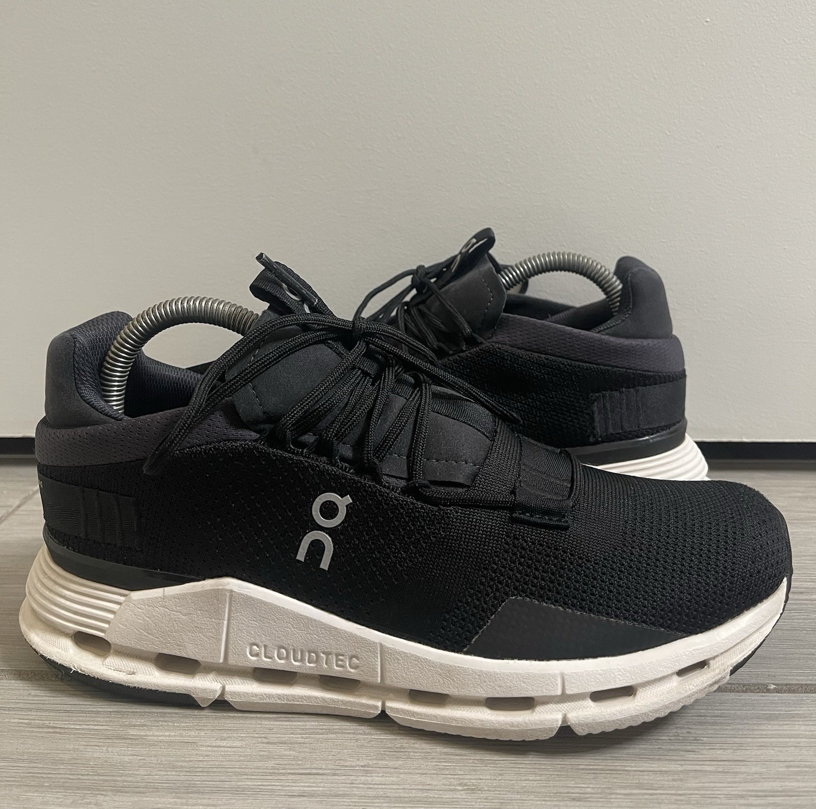 On Cloud Cloudnova Running Shoes Black White Athl… - image 2