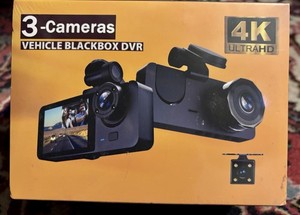3 Cameras Vehicle Blackbox DVR Full HD 1080p - Traffic Recorder - Dash Cam