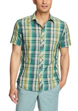 Eddie Bauer Men's Greenpoint Shirt Short Sleeve Summer Shirt, Mineral Green, M