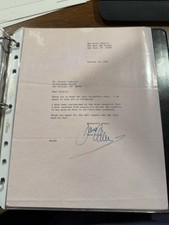 Dave Allen - Irish Comedian- Hand Signed Letter To Fan Dated October 1981