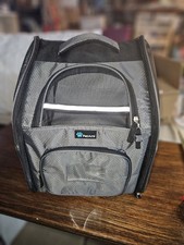 PetAmi Deluxe Pet Carrier Backpack for Small Cats and Dogs - Charcoal