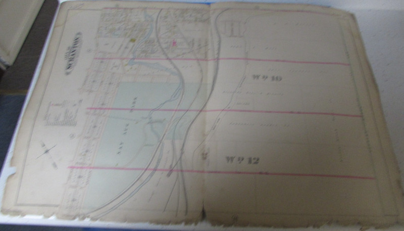 1898  DUNMORE PA  (Ward 10, 12)  ATLAS PLATE 24 - CANVAS BACKED  32 x 22