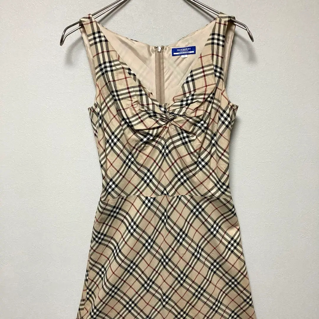 BURBERRY BLUE LABEL Nova Check Dress Beige Size 38 Used JP F/S | eBay