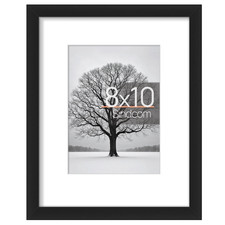 8x10 Black Poster Frame   Gallery Wall or Tabletop 5x7 with Mat / 8x10 Without M