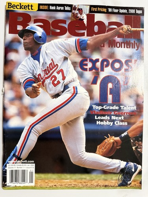 #ad January 2000 Beckett Baseball Card Monthly Issue #178 Vladimir Guerrero Cover $4.77