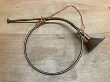 Vintage Decorative Solid Brass French Horn Christmas Decor 21" x 12"