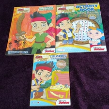 Coloring Books Disney Junior Jake & Neverland Pirates Lot of 3 -  Stickers