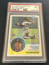 Gleyber Torres, 2018 Topps Silver Pack, 1983 Chrome Promo, Rookie RC, PSA 9