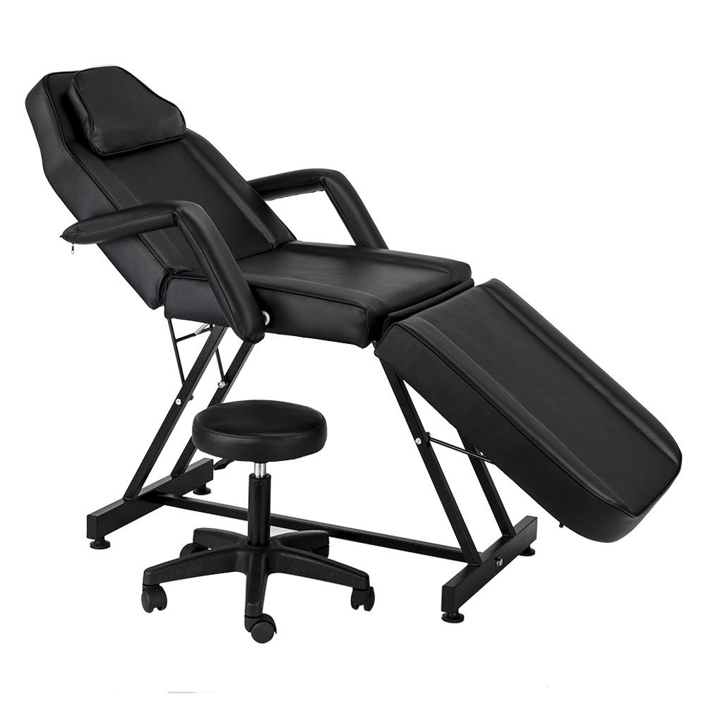 Adjustable Beauty Spa Facial Tattoo Massage Table Chair Salon Black All Purpose