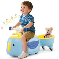 2-in-1 Kids Ride on Toy Toddlers Sliding Car w/Detachable Trailer for Children