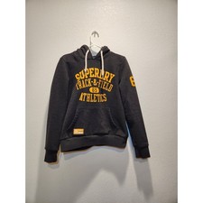 Superdry Track  Field 65 Hoodie Women's US 8 Gray Pullover Sweatshirt