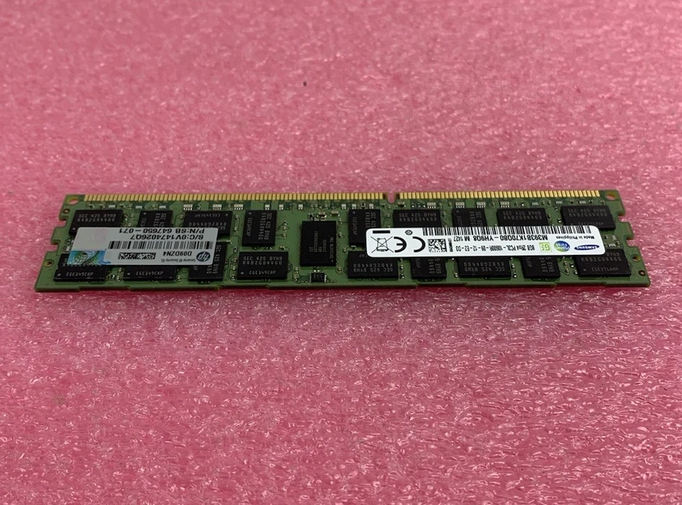 Samsung 8GB 2Rx4PC3L-10600R-09-12-E2-D3 M393B1K70QB0-YH9Q8 RAM (Lot of 4) - Image 4 of 4