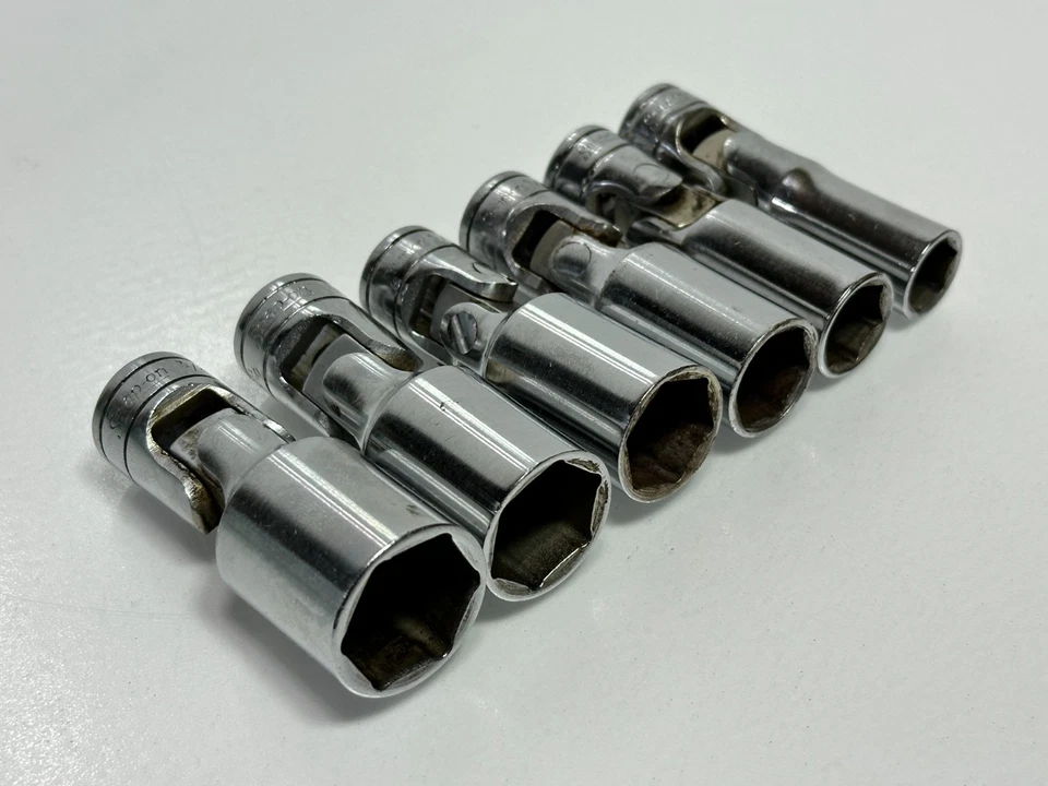 Snap On Tools USA 6pc 3/8" Drive Deep SAE Swivel Universal Socket Set, 7/16-3/4" - Image 2 of 4