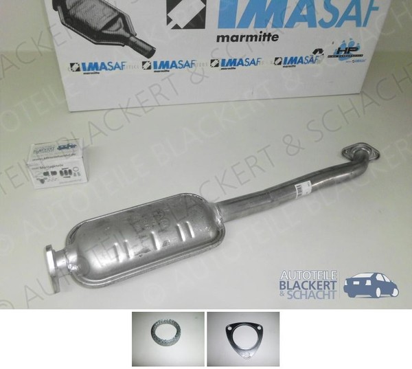 Imasaf Auspuff VorschalldäMpfer + Anbauteile für Opel Kadett E CC 2.0 GSI 16V-image