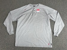 Ariat FR Henley Shirt Men's XL Gray Flame Resistant Work CAT 2 Long Sleeve NEW