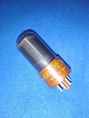 RAYTHEON 6V6GT BROWN BASE AUDIO POWER AMPLIFIER TUBE - TV7 TESTED