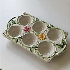 Eier-Servier-Platte/Teller/Tablett - Oster-Buffet Frühling Ostern - Keramik