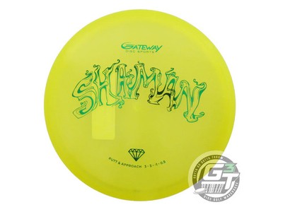 NEW Gateway Diamond Shaman 175g Yellow Green Foil Putter Golf Disc