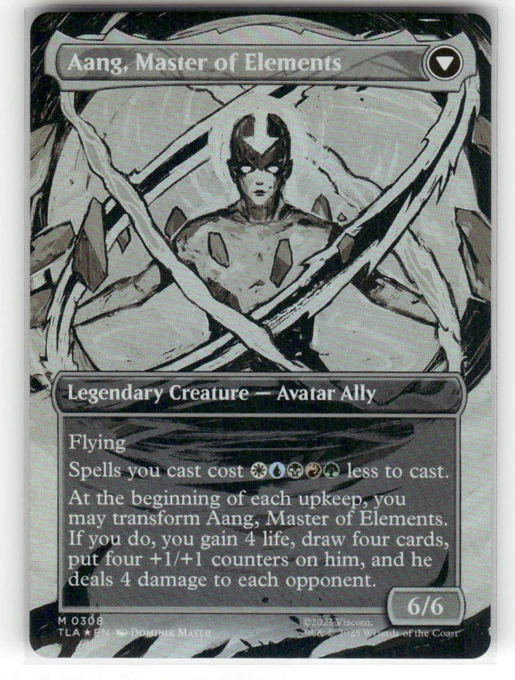 Avatar Aang (Borderless) #308 (Foil) (NM) TLA Magic MTG - Image 2 of 2