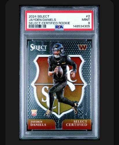 2024 Panini Select - Select Certified Rookies Jayden Daniels #2 (RC) PSA 9