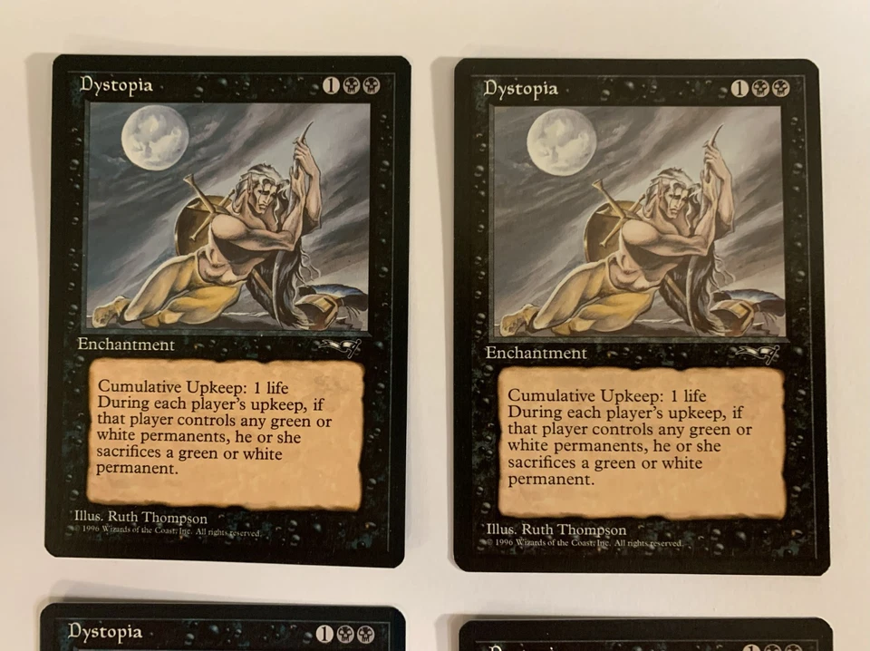 Magic the Gathering: Alliances (1996): Dystopia x 4, NM condition/never played - Image 2 of 4