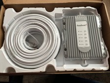 Amazboost A1 Silver Cell Phone Signal Booster For US Carriers With Accessories