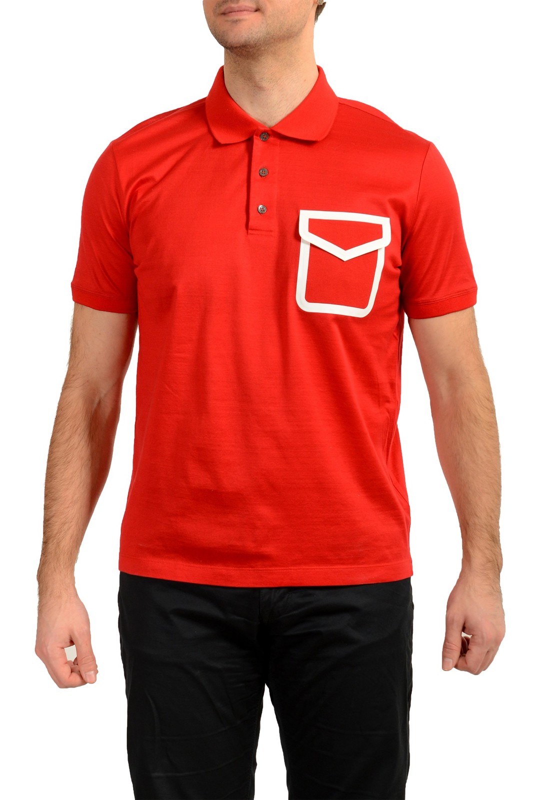 Scuderia Ferrari Mens True Red Short Sleeve Polo Shirt US S IT 48