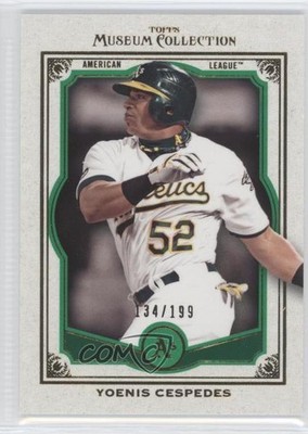 2013 Topps Museum Collection Green 134/199 Yoenis Cespedes #38 0w8