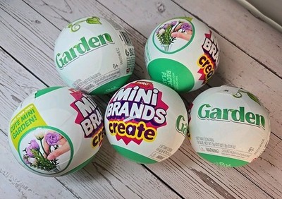 Mini Brands Create Garden NEW FACTORY SEALED  - Lot of 5 - ZURU Surprise Capsule