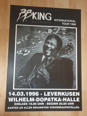 Original Konzert Plakat Poster B. B. King Geschenk Idee 1996 Leverkusen