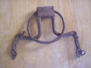 Antique Mexican Ring Bit Old Rusty Iron Bit Vintage 1800's