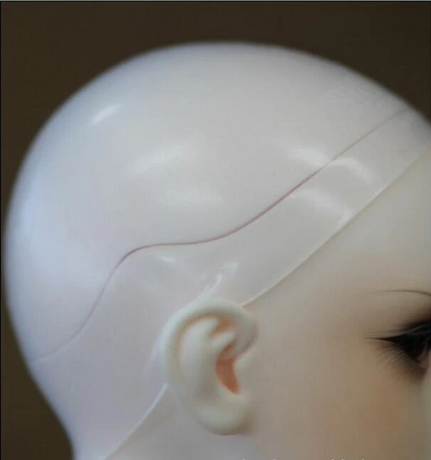 Tapa de peluca de silicona de 50 piezas de 7-8" para cubierta de protección de cabeza de muñeca MSD 1/4 Bjd Foto 4 de 4