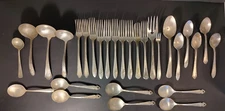 Mixed Lot Silverplate Overlay Flatware Lot of 29 Oneida Rogers National Crowne..