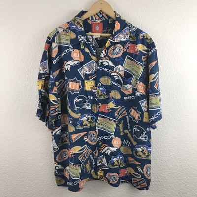 Denver Broncos Hawaiian Shirt NFL Officially Licensed 100% Rayon Men's Size L | eBay
