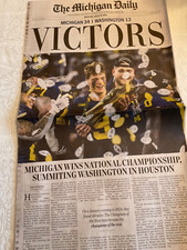 Jan 10 Michigan Daily Michigan Football National Championship Newspaper