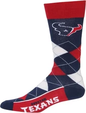 Houston Texans Argyle Line Up Team Dress Socks