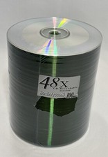 Factory Wrapped Stack of 100pk Generic CD-R 48X 700 MB 80 Min Discs Sealed NOS