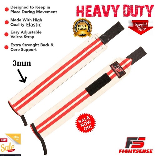 Wrist Wraps LIFTING STRAPS for POWER LIFTING Support CROSSFIT Gym WEIGHT LIFTING - Picture 79 of 144