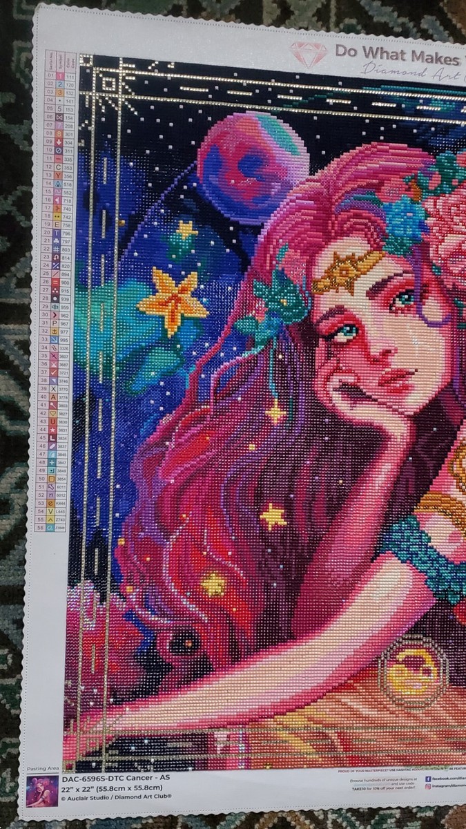 Diamond Art Club (DAC) Zodiac Cancer Square COMPLETED Ready