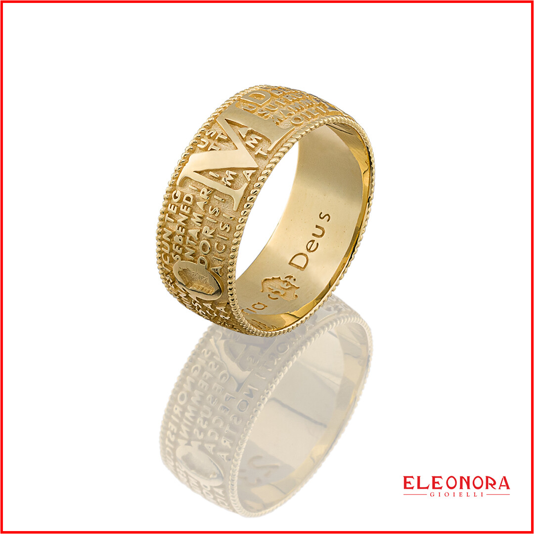 Anello Argento Ave Maria Anello Sardo Anello Argento Con Preghiera