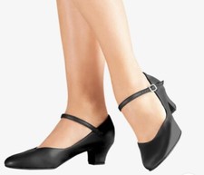 So Danca Adult Size 11.5 Wide CH50 Character Dance Shoes 1.5" Heel Color Black