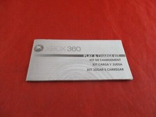 Xbox 360 Play  Charge Kit Instruction Manual Booklet ONLY