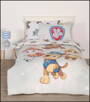 NEW Licensed PAW PATROL SINGLE Bed Reversible Quilt Cover Set 100% COTTON
